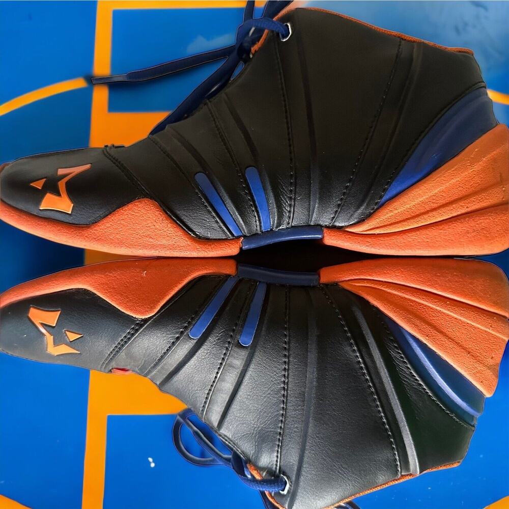 Starbury Mens Sz 7.5 Stephon Marbury Basketball Away Black Orange Blue Sneakers